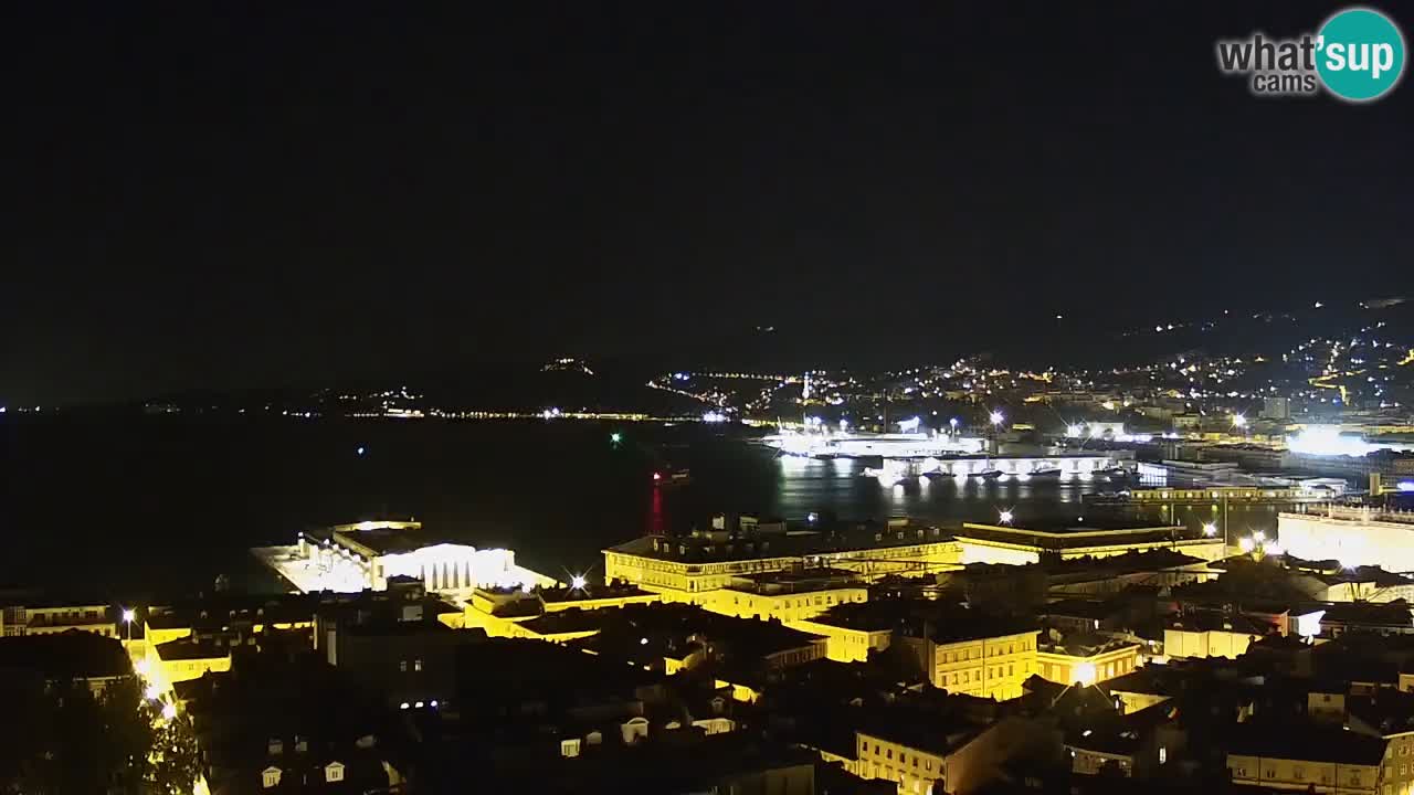Live webcam Trieste – Panorama of the city, the Gulf, the maritime station and the Miramare castle