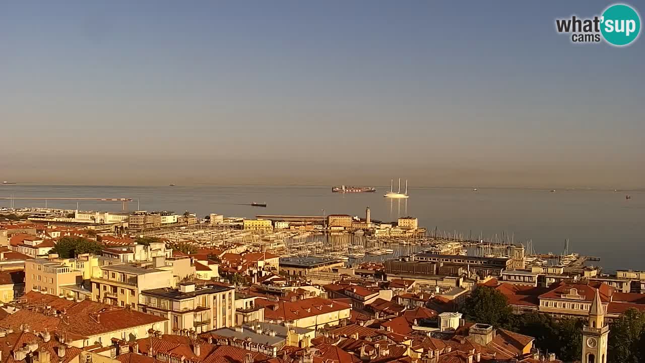 Live webcam Trieste – Panorama of the city, the Gulf, the maritime station and the Miramare castle