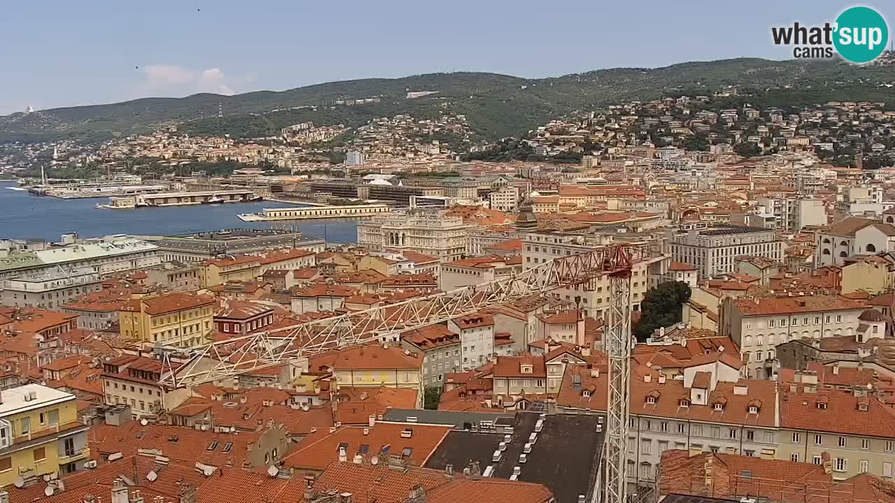 Webcam Trieste – View from sanctuary Monte Grisa
