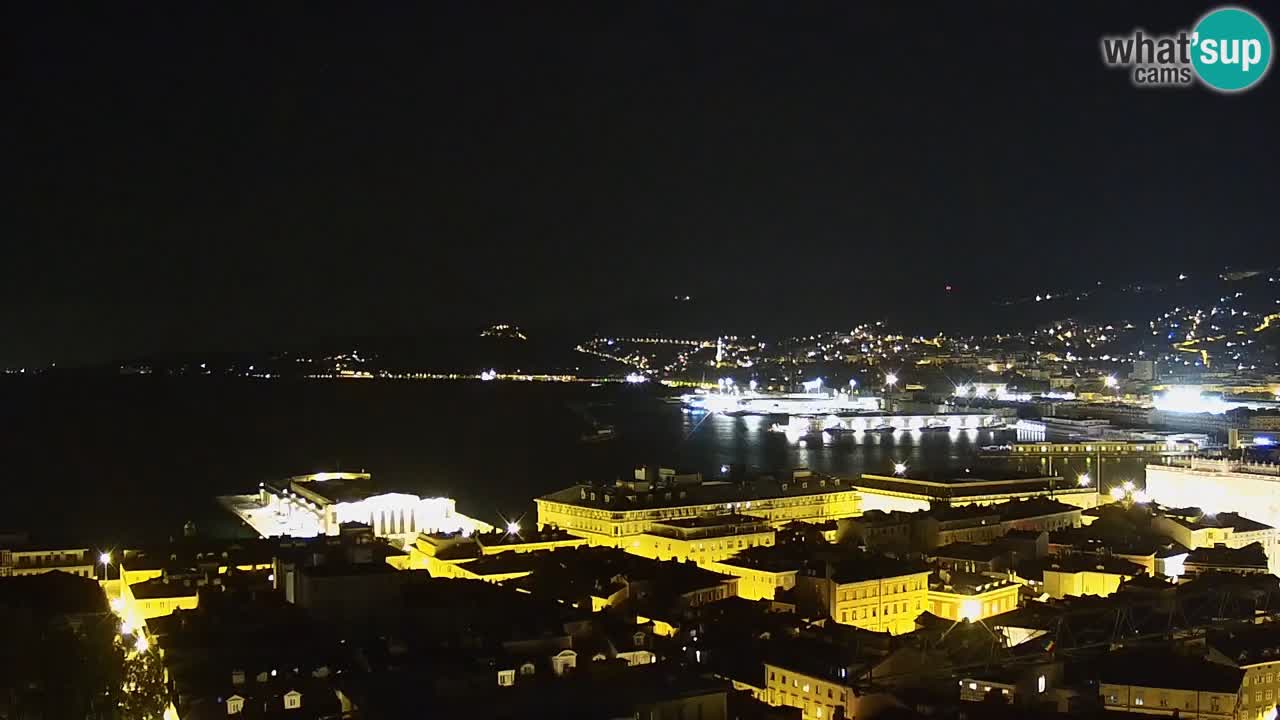 Live webcam Trieste – Panorama della città, del Golfo, stazione marittima e del castello di Miramare