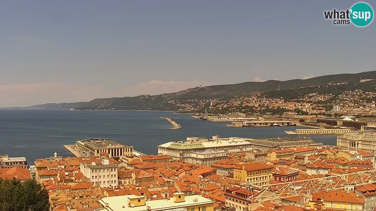 Live webcam Trieste – Panorama della città, del Golfo, stazione marittima e del castello di Miramare