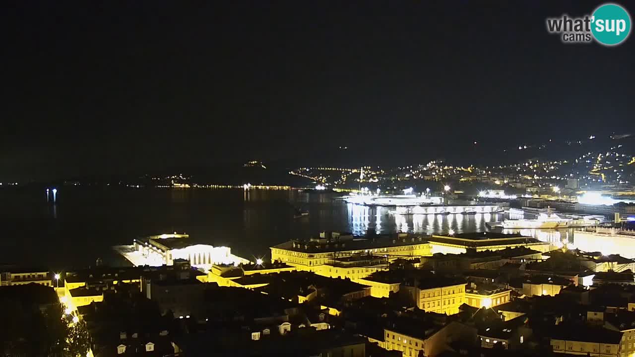 Live webcam Trieste – Panorama of the city, the Gulf, the maritime station and the Miramare castle