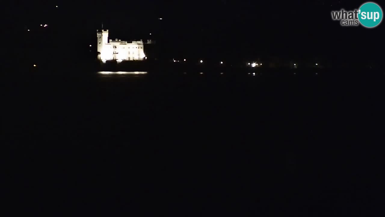 Webcam en vivo Trieste, ciudad, golfo, puerto y castillo de Miramare