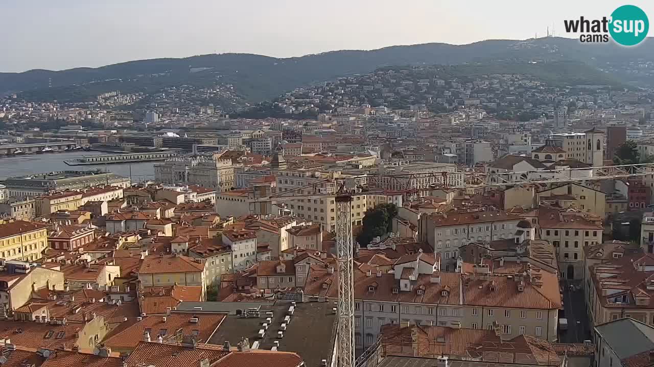 Live webcam Trieste – Panorama of the city, the Gulf, the maritime station and the Miramare castle
