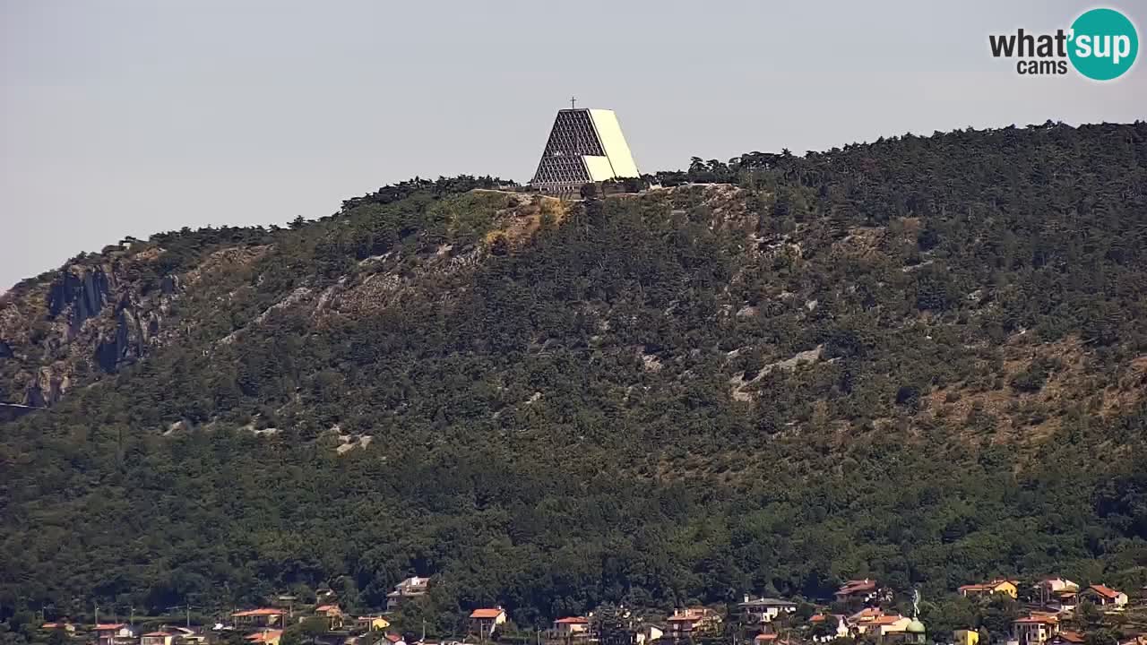 Spletna kamera v živo Trst – Panorama mesta, zaliva, pomorske postaje in gradu Miramar