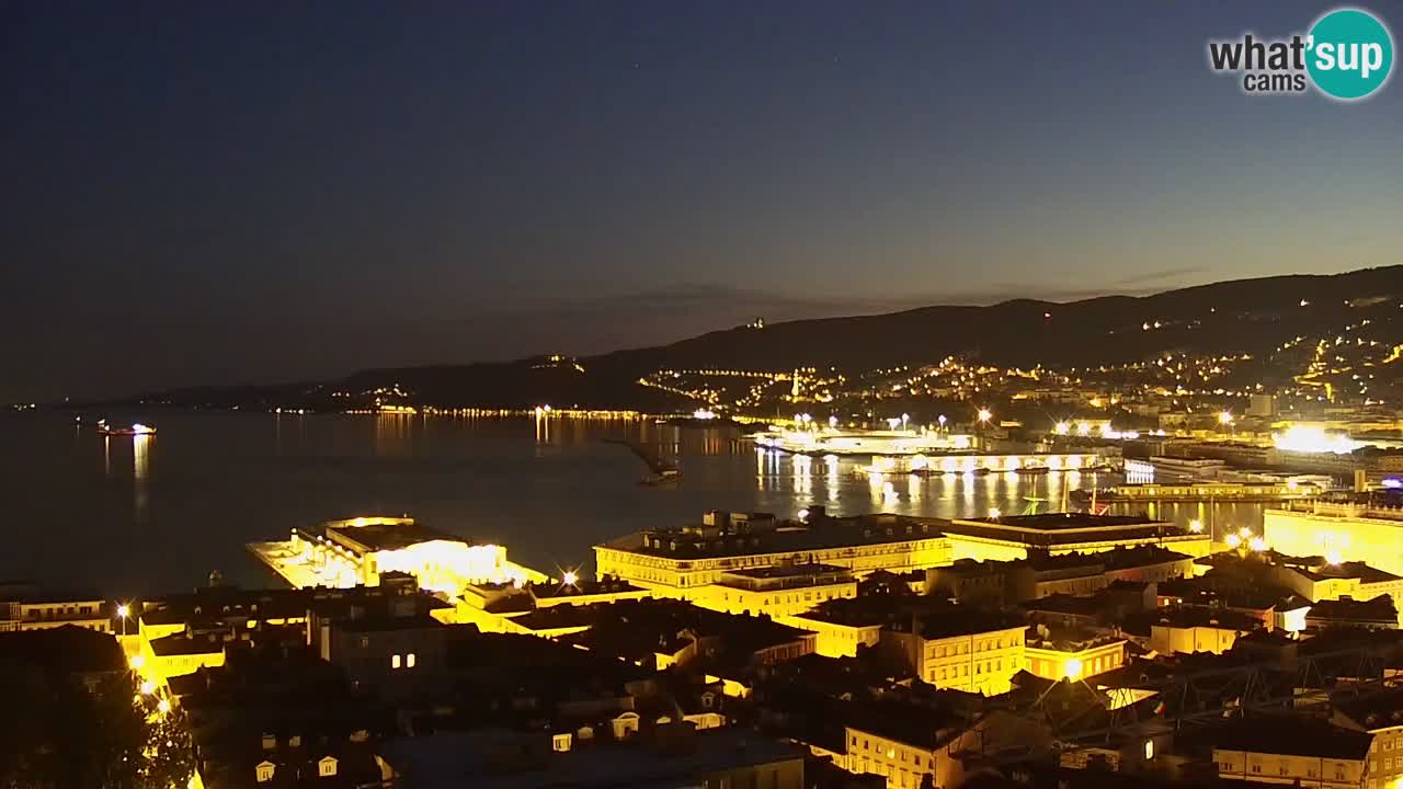 Webcam en vivo Trieste, ciudad, golfo, puerto y castillo de Miramare