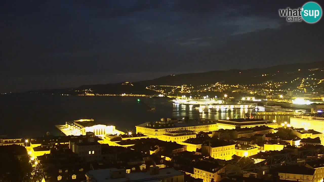 Webcam en vivo Trieste, ciudad, golfo, puerto y castillo de Miramare