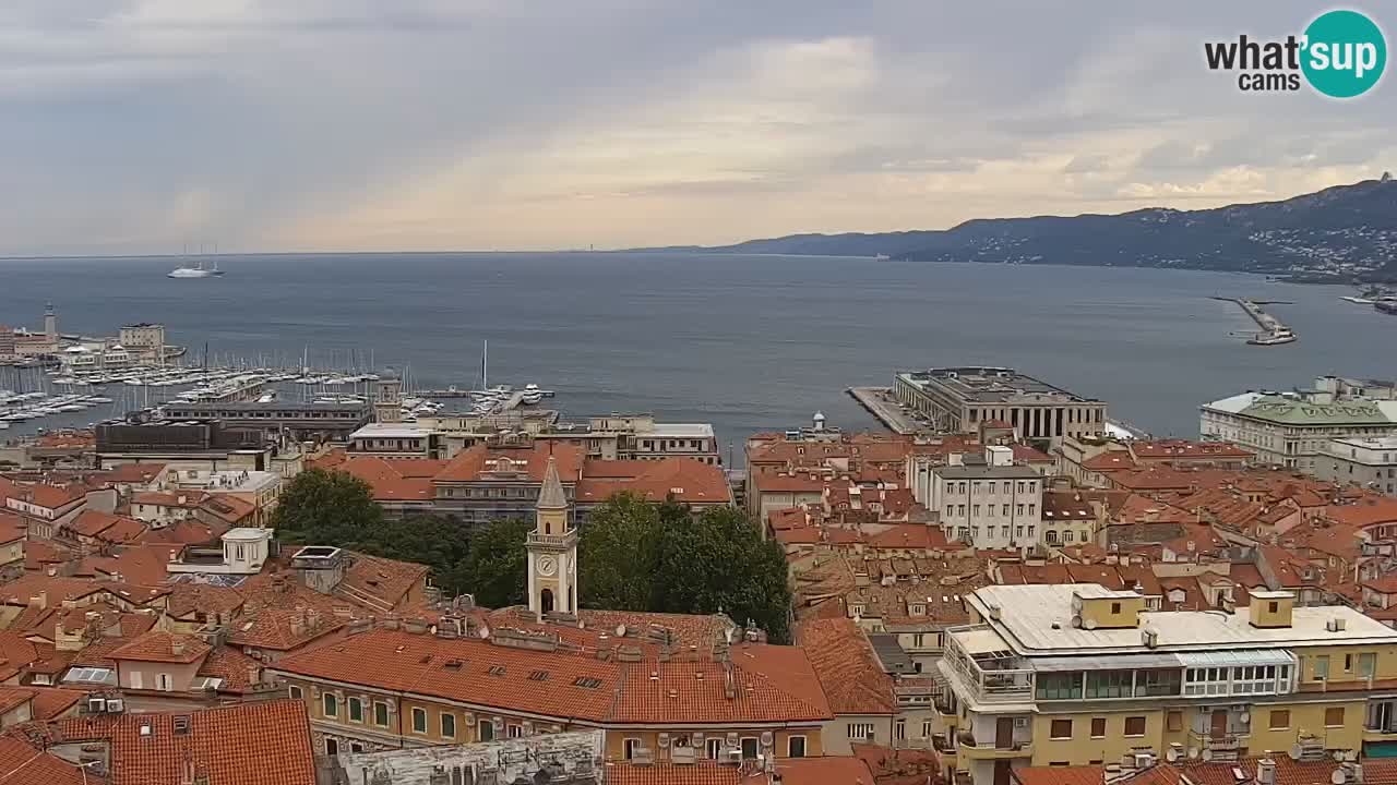 Live webcam Trieste – Panorama della città, del Golfo, stazione marittima e del castello di Miramare