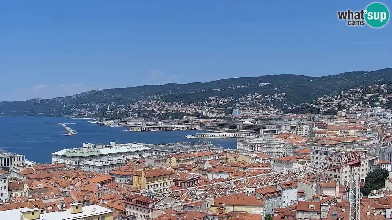 Live webcam Trieste – Panorama of the city, the Gulf, the maritime station and the Miramare castle