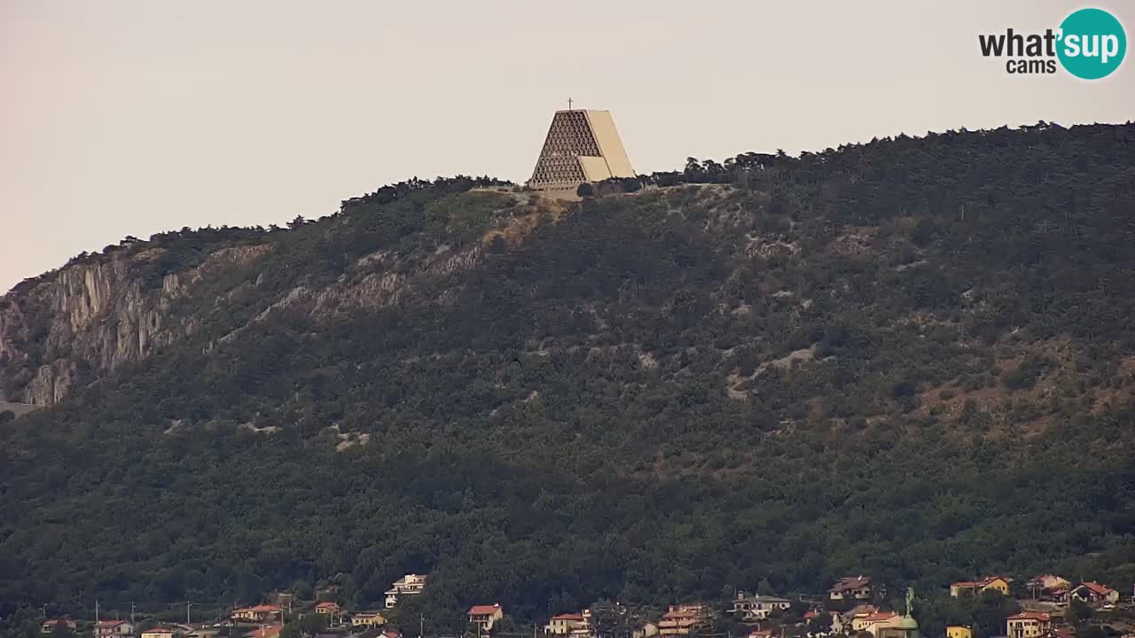 Webcam Trieste – View from sanctuary Monte Grisa