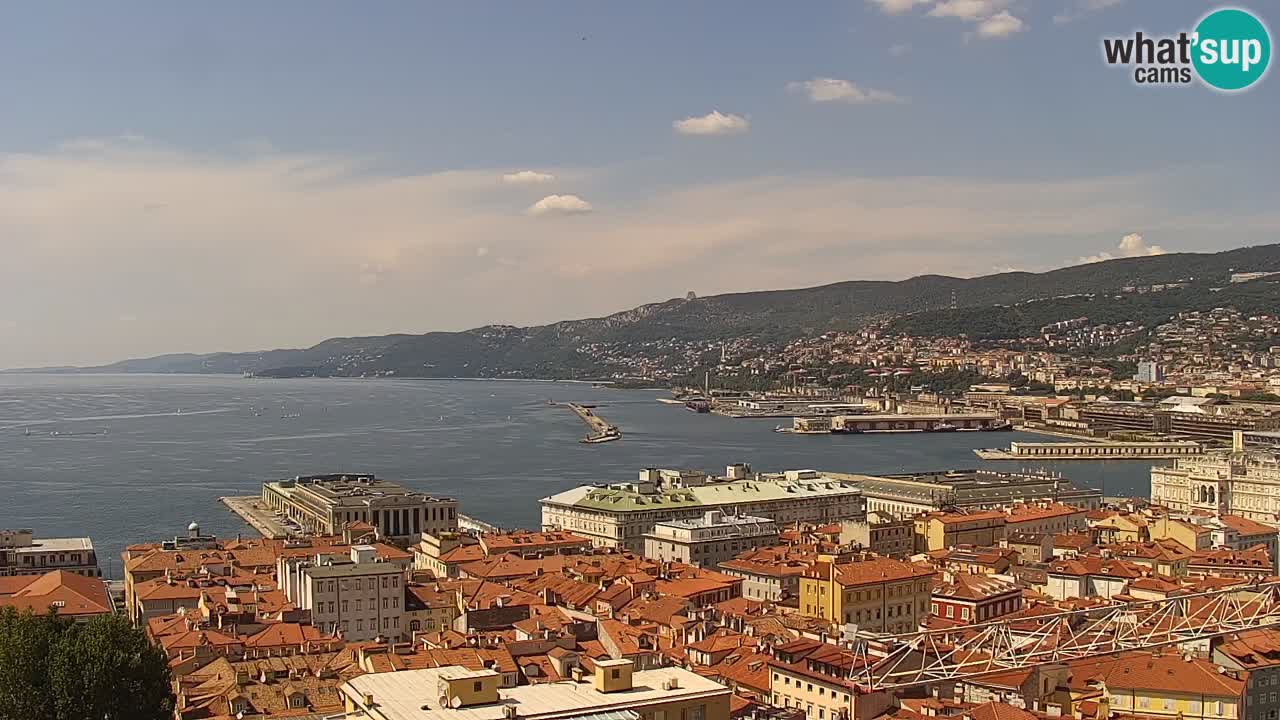 Webcam en vivo Trieste, ciudad, golfo, puerto y castillo de Miramare