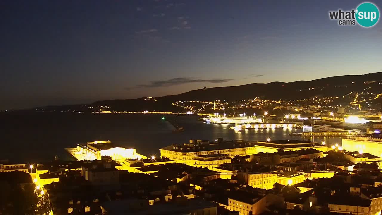 Live webcam Trieste – Panorama of the city, the Gulf, the maritime station and the Miramare castle