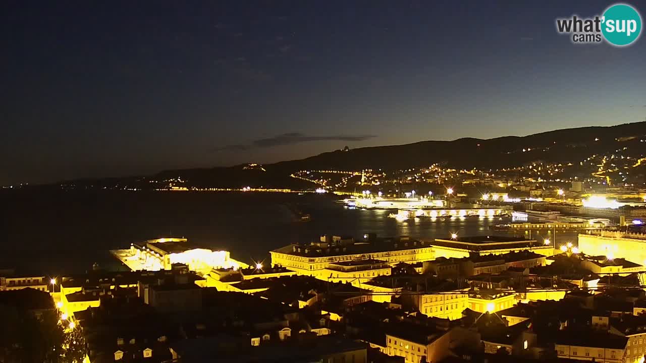 Live webcam Trieste – Panorama of the city, the Gulf, the maritime station and the Miramare castle