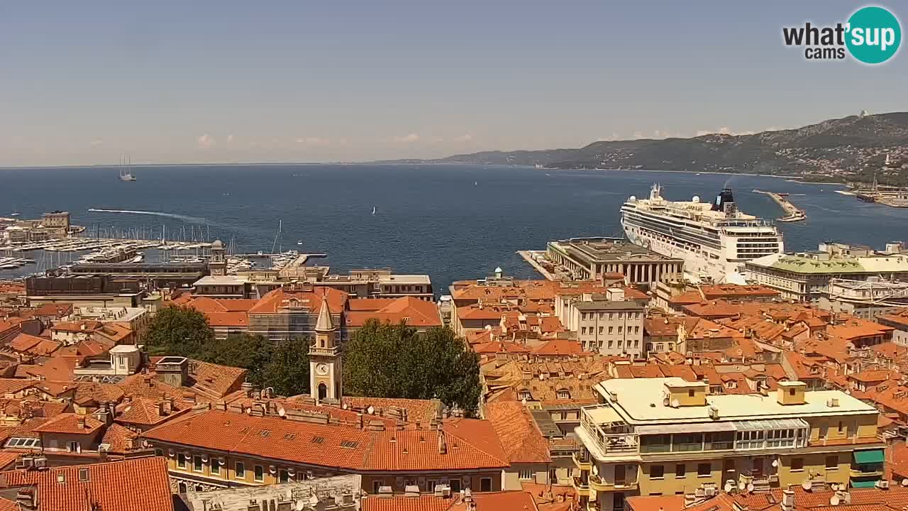 Live-Webcam Triest – Panorama der Stadt, des Golfs, der Seestation und des Schlosses Miramare