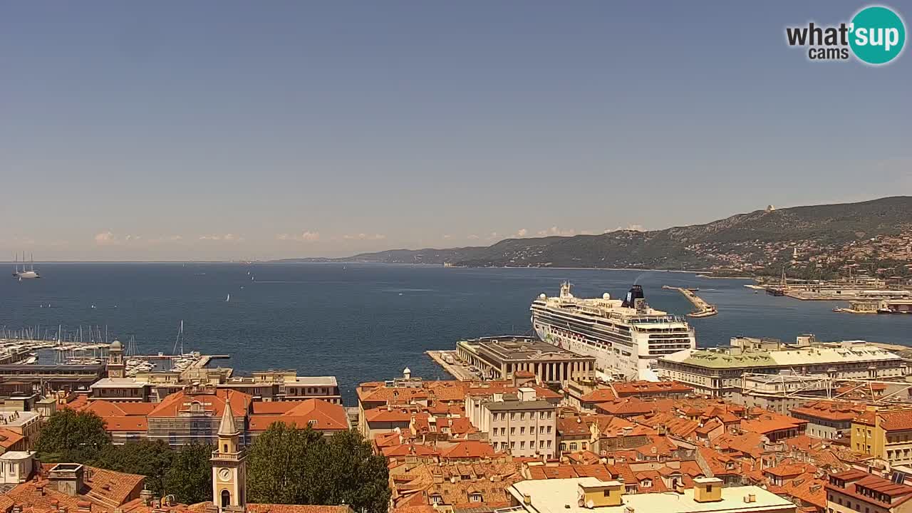 Live-Webcam Triest – Panorama der Stadt, des Golfs, der Seestation und des Schlosses Miramare