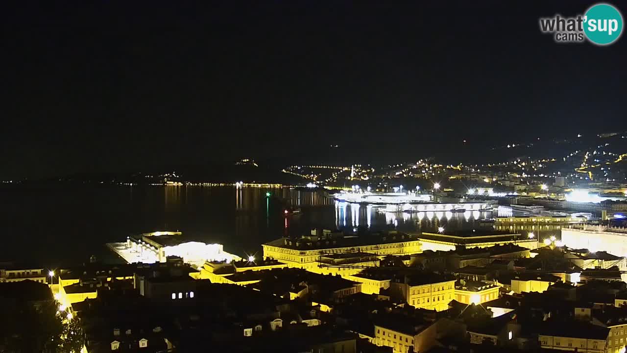 Live webcam Trieste – Panorama of the city, the Gulf, the maritime station and the Miramare castle