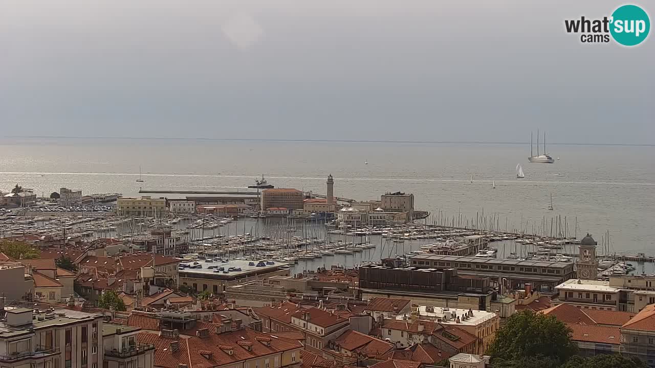 Live webcam Trieste – Panorama of the city, the Gulf, the maritime station and the Miramare castle