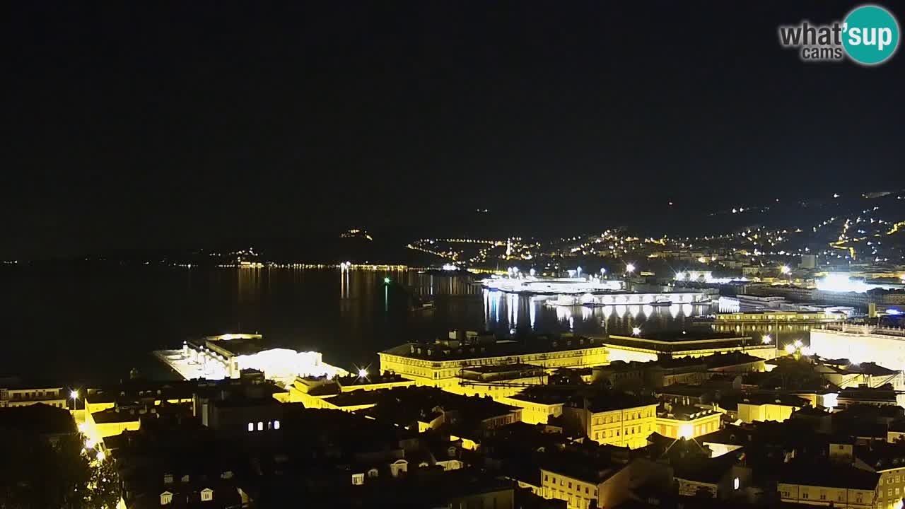Live webcam Trieste – Panorama della città, del Golfo, stazione marittima e del castello di Miramare