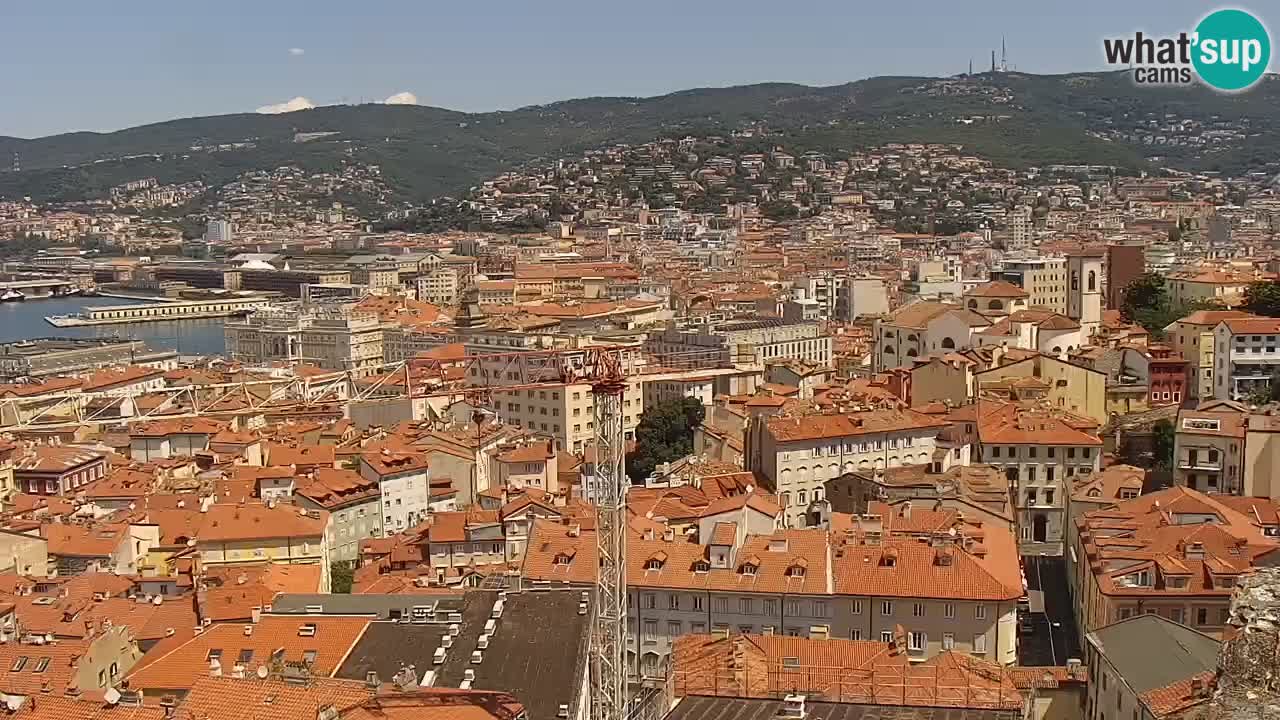 Webcam en vivo Trieste, ciudad, golfo, puerto y castillo de Miramare