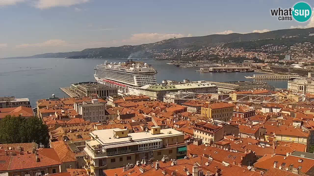 Live-Webcam Triest – Panorama der Stadt, des Golfs, der Seestation und des Schlosses Miramare