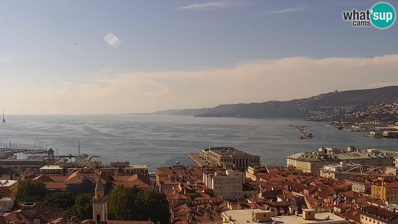 Live webcam Trieste – Panorama della città, del Golfo, stazione marittima e del castello di Miramare