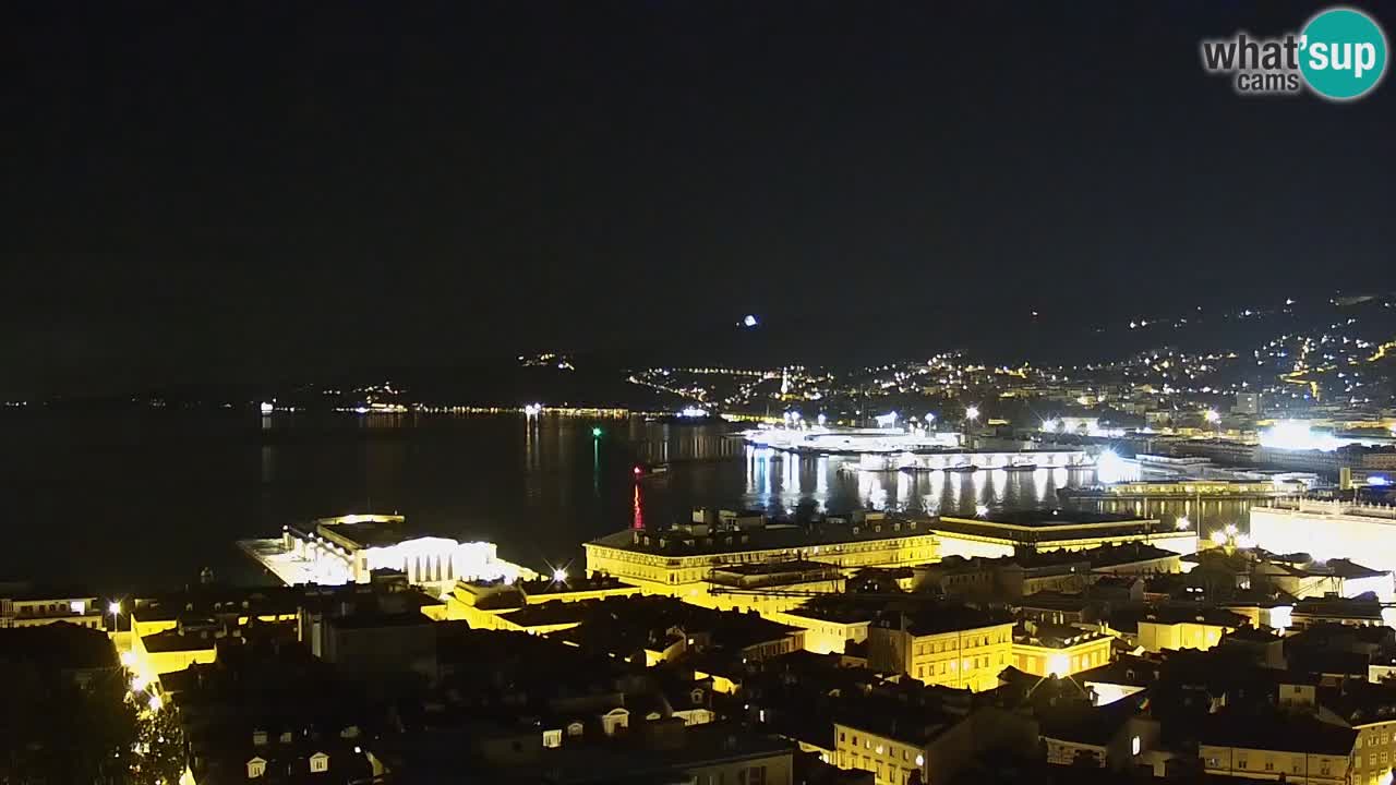 Live webcam Trieste – Panorama della città, del Golfo, stazione marittima e del castello di Miramare