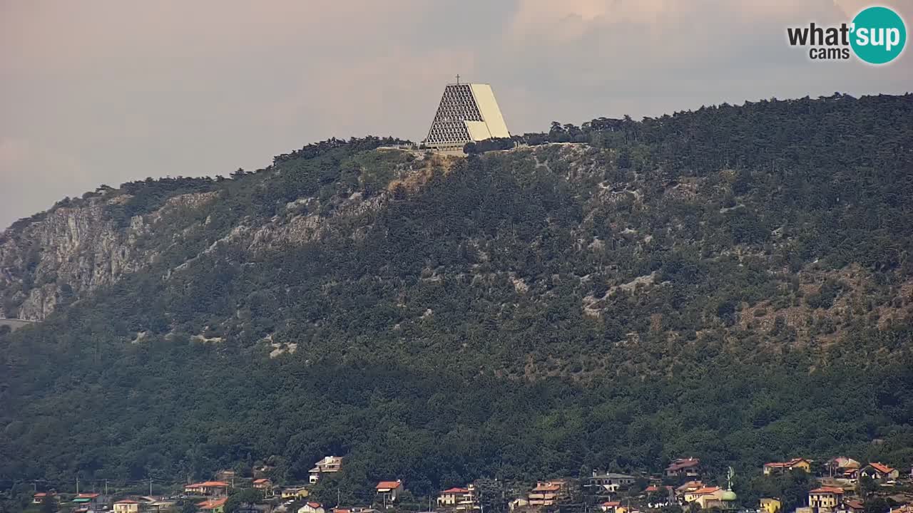 Webcam Trieste – Vue du sanctuaire Monte Grisa