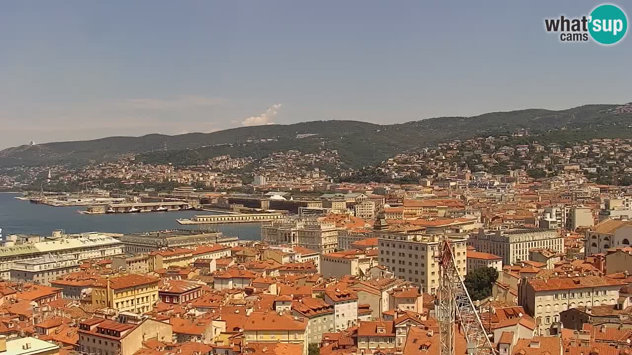 Live webcam Trieste – Panorama of the city, the Gulf, the maritime station and the Miramare castle