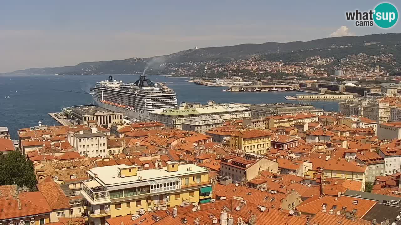 Webcam Trieste – View from sanctuary Monte Grisa