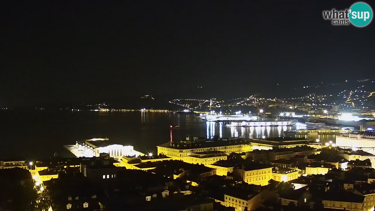 Live webcam Trieste – Panorama of the city, the Gulf, the maritime station and the Miramare castle