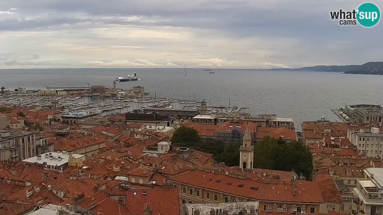 Live webcam Trieste – Panorama della città, del Golfo, stazione marittima e del castello di Miramare