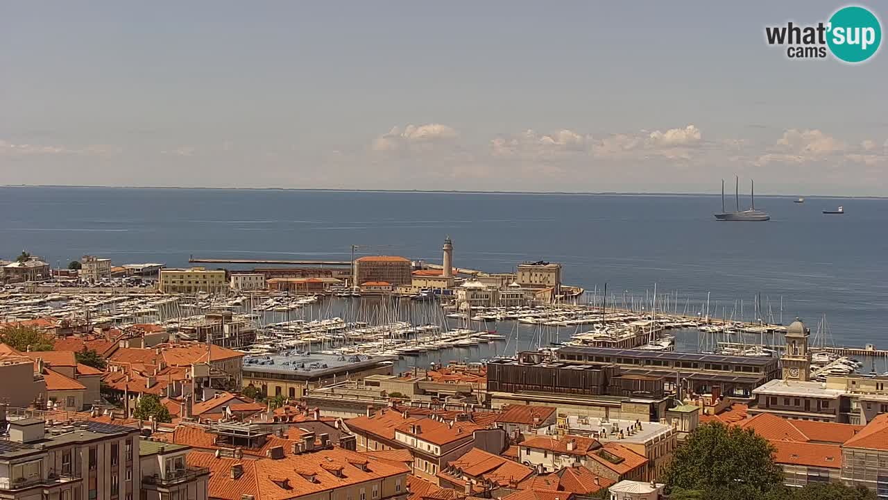 Live-Webcam Triest – Panorama der Stadt, des Golfs, der Seestation und des Schlosses Miramare
