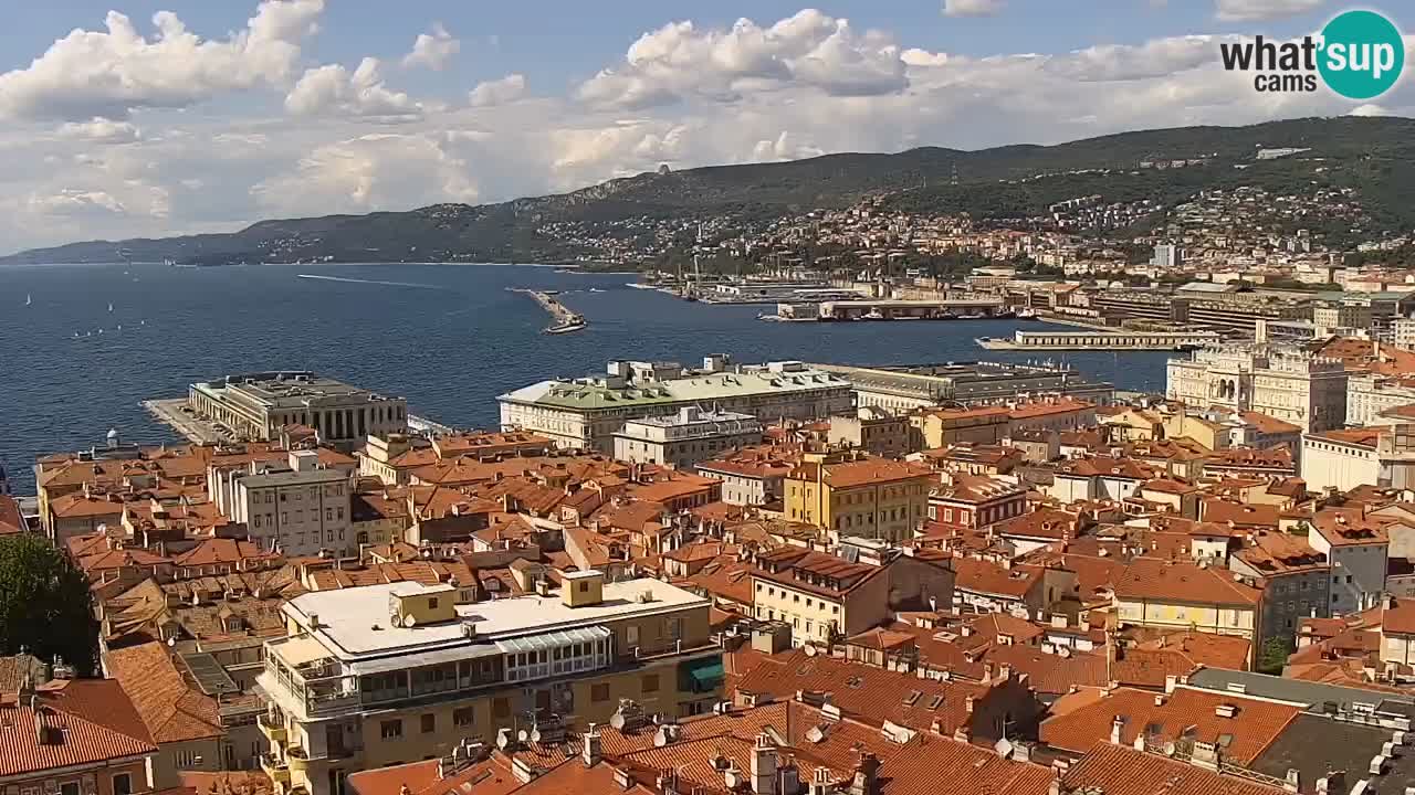Live webcam Trieste – Panorama della città, del Golfo, stazione marittima e del castello di Miramare