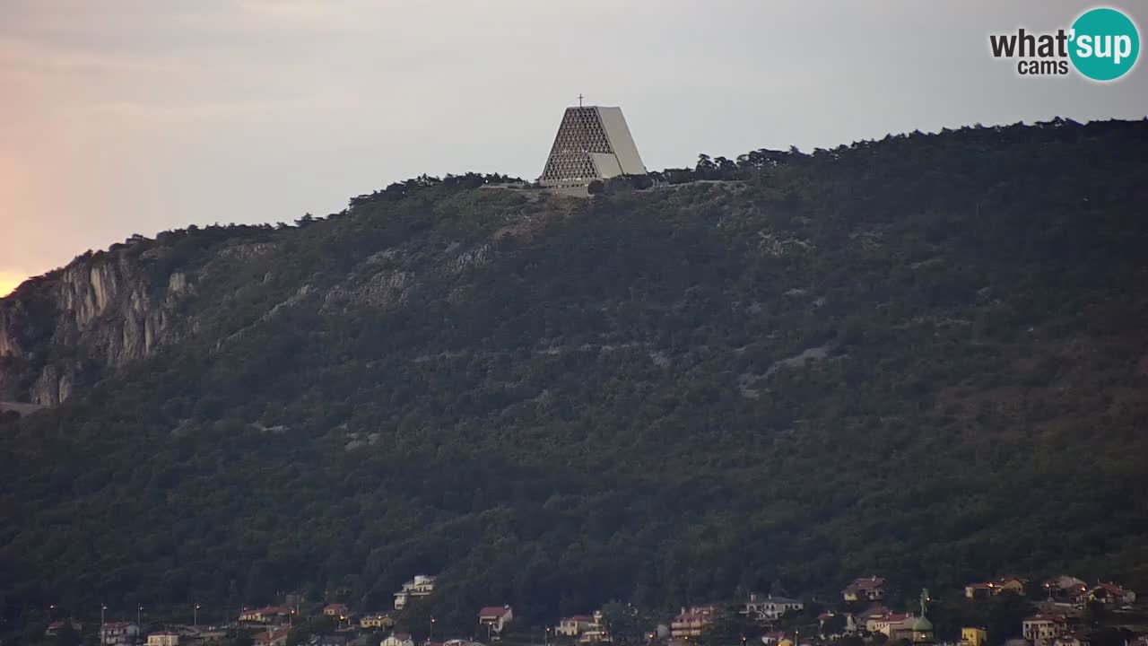 Webcam en direct Trieste, ville, golfe, port et château de Miramare