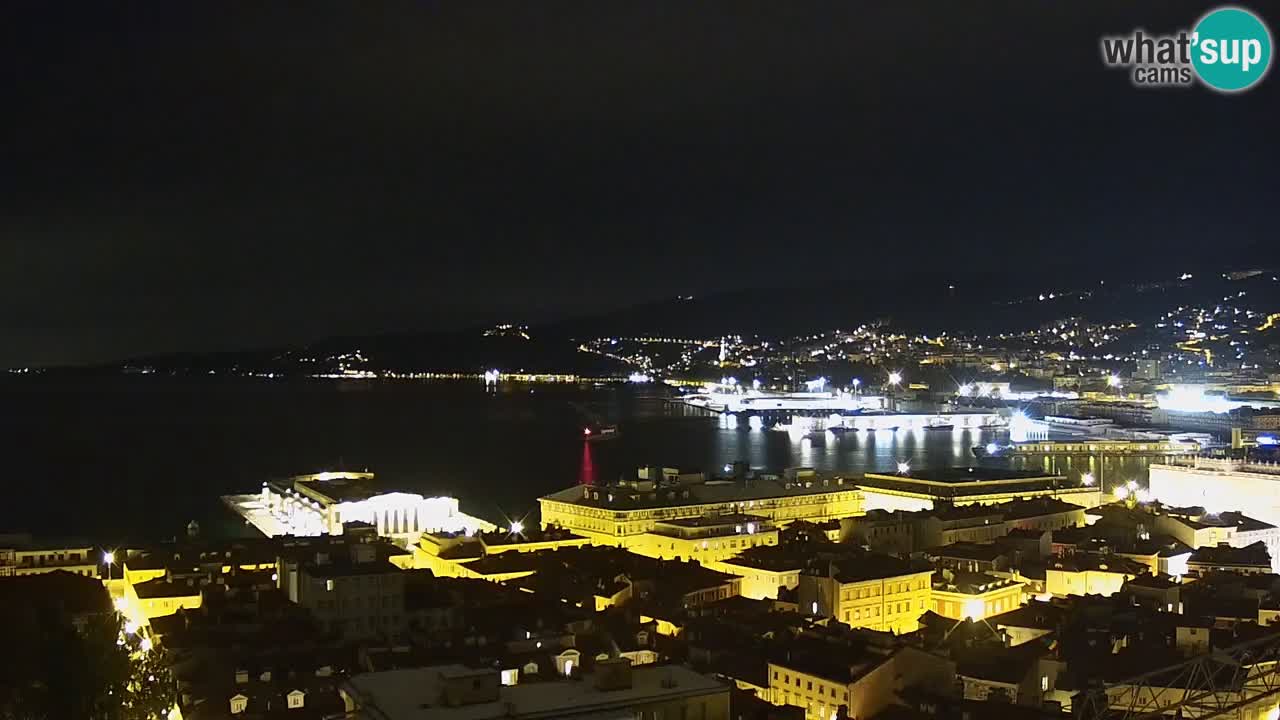 Live webcam Trieste – Panorama della città, del Golfo, stazione marittima e del castello di Miramare