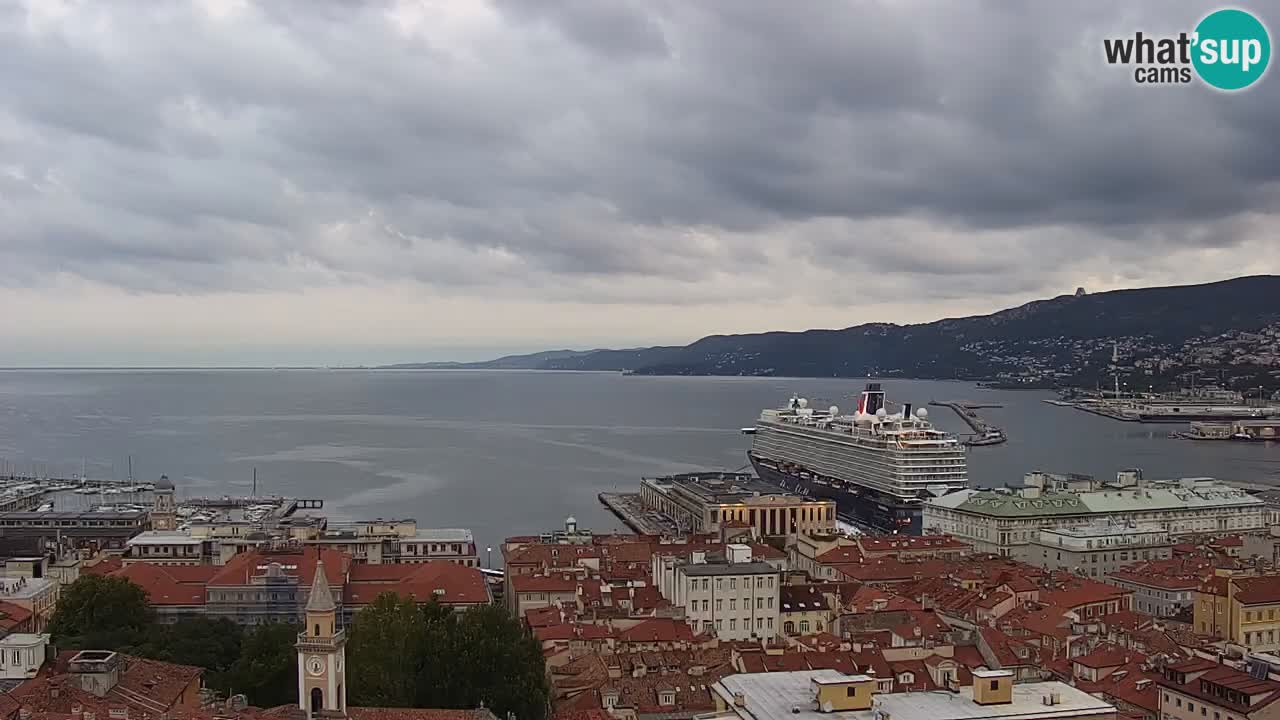 Webcam en vivo Trieste, ciudad, golfo, puerto y castillo de Miramare