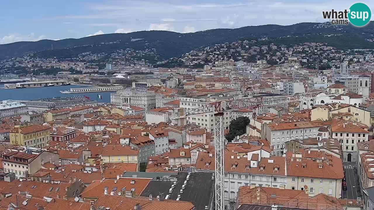 Live webcam Trieste – Panorama of the city, the Gulf, the maritime station and the Miramare castle
