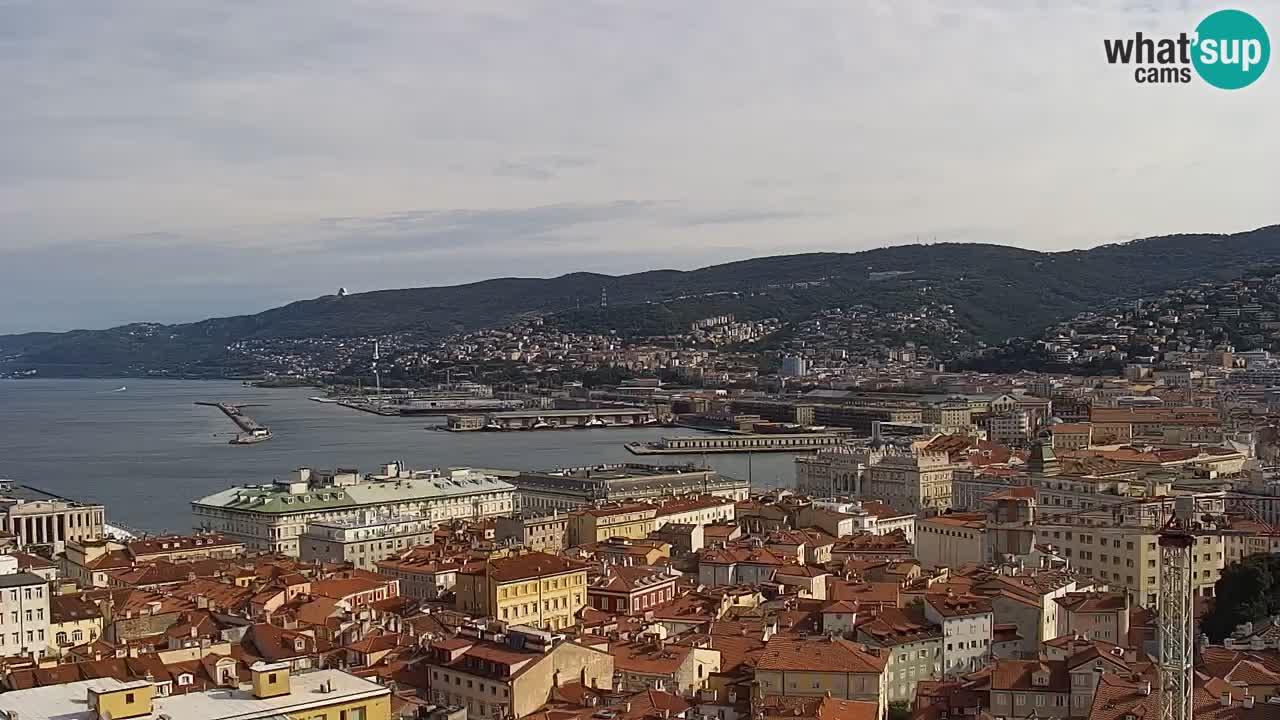 Live webcam Trieste – Panorama della città, del Golfo, stazione marittima e del castello di Miramare