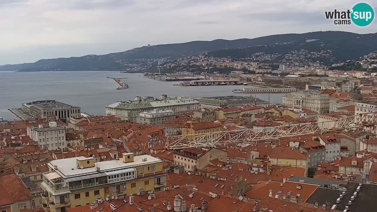 Webcam Trieste – View from sanctuary Monte Grisa