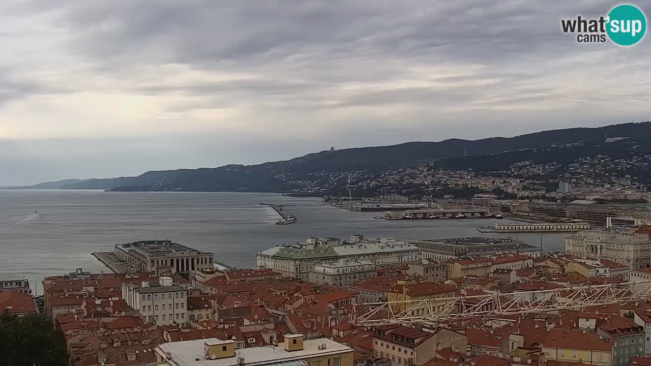 Live webcam Trieste – Panorama of the city, the Gulf, the maritime station and the Miramare castle
