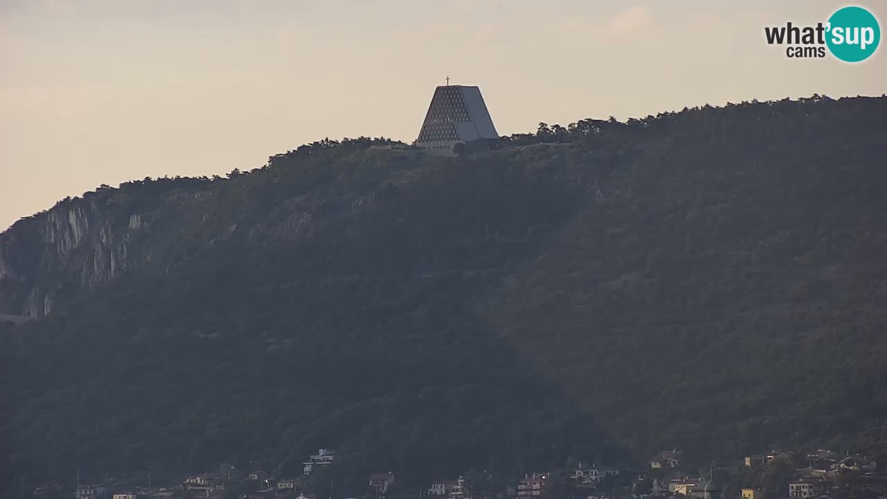 Web kamera Trst – pogled sa svetišta Monte Grisa