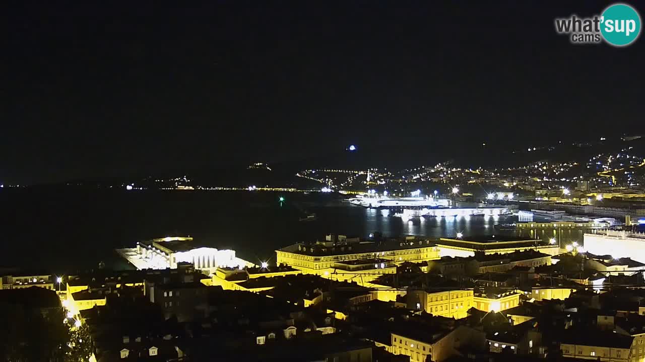 Live webcam Trieste – Panorama of the city, the Gulf, the maritime station and the Miramare castle