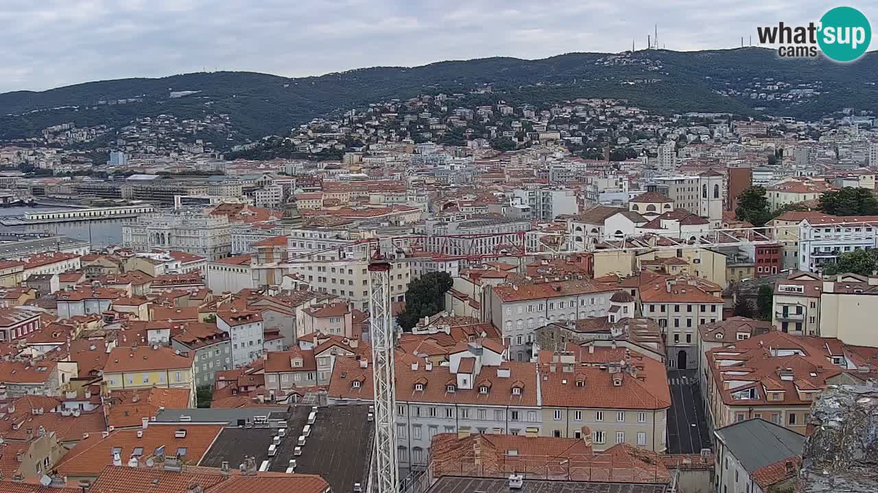Webcam en direct Trieste, ville, golfe, port et château de Miramare