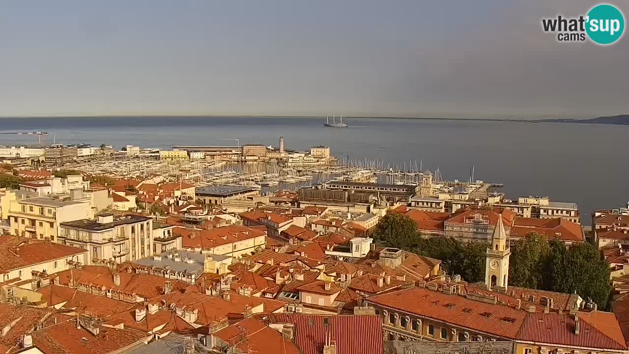 Live webcam Trieste – Panorama of the city, the Gulf, the maritime station and the Miramare castle