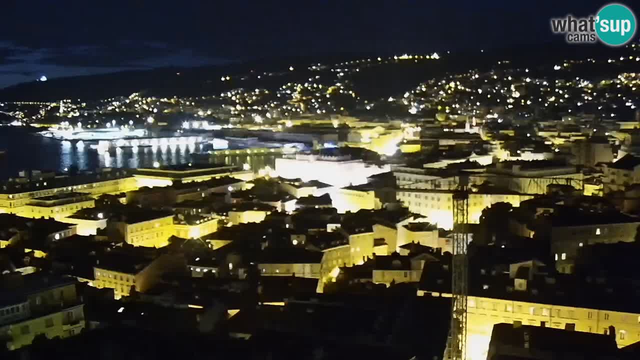 Webcam en vivo Trieste, ciudad, golfo, puerto y castillo de Miramare