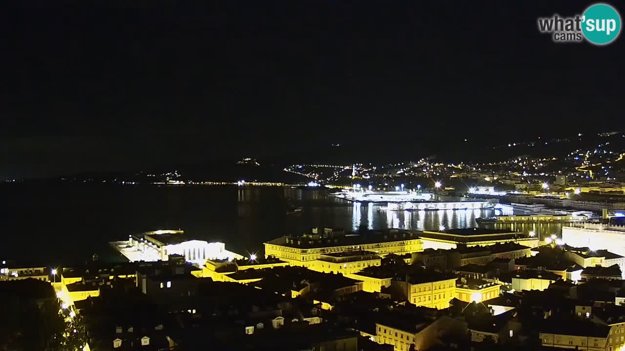 Live webcam Trieste – Panorama della città, del Golfo, stazione marittima e del castello di Miramare