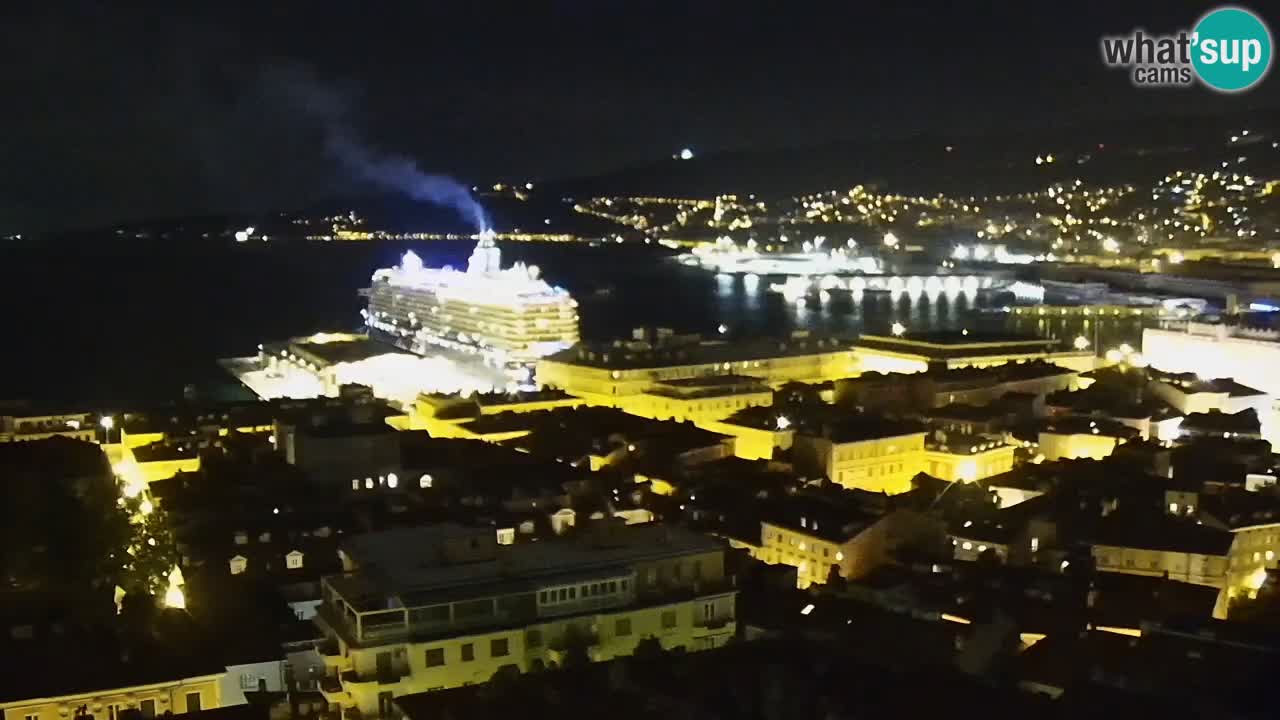 Live webcam Trieste – Panorama of the city, the Gulf, the maritime station and the Miramare castle