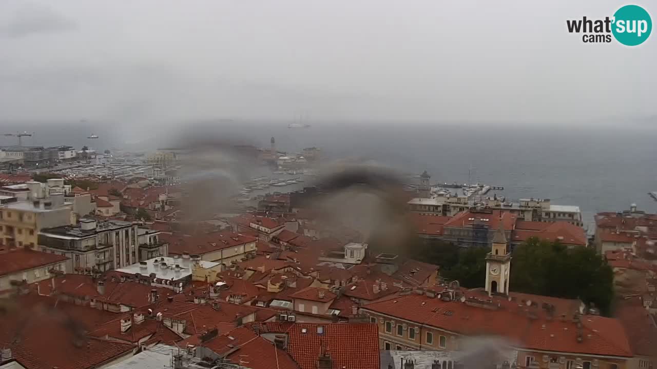 Webcam Trieste – View from sanctuary Monte Grisa