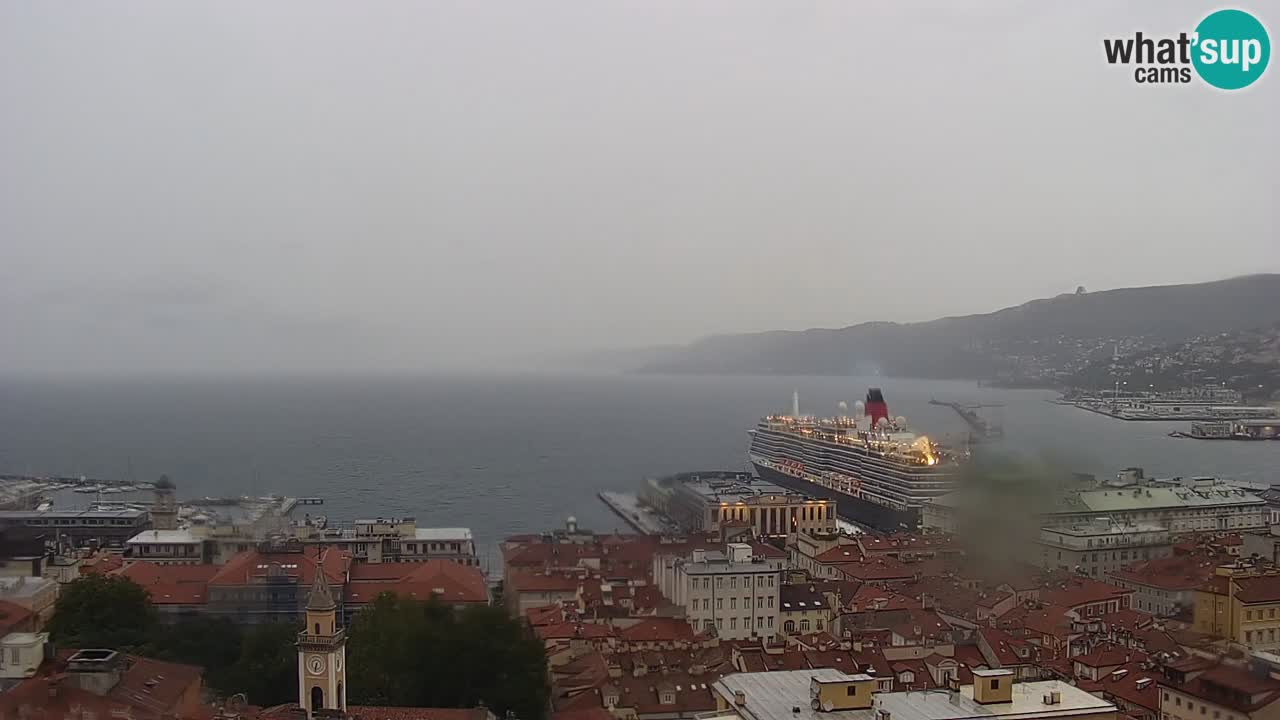 Webcam Trieste – View from sanctuary Monte Grisa