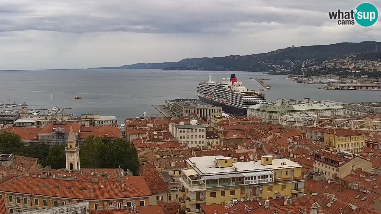 Live webcam Trieste – Panorama of the city, the Gulf, the maritime station and the Miramare castle